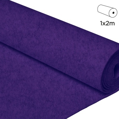 Rolo de feltro roxo 1x2m com espessura 1mm