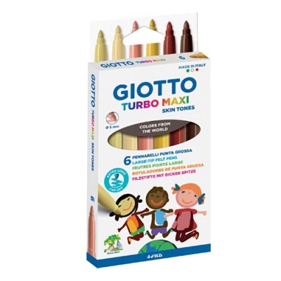 Marcadores Feltro Jumbo Giotto Turbo Maxi Skin Tones