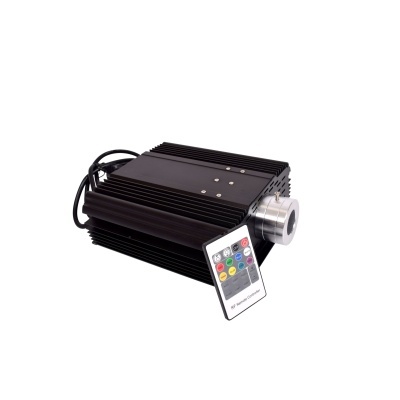 Projetor de luz preto com controlo remoto colorido