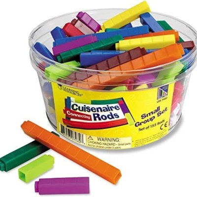 Conjunto de Pequeno Grupo de Barras Cuisenaire Conectáveis