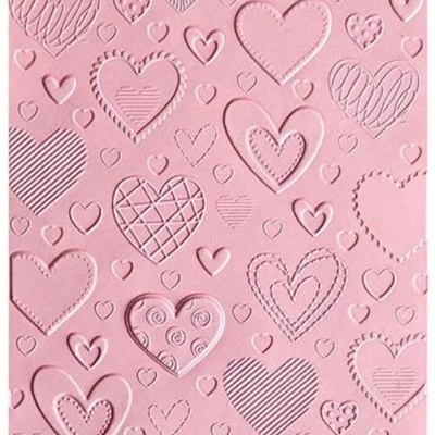 Molde de relevo 3D para impressões texturizadas de corações