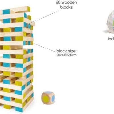 Jenga Gigante - Torre de equilíbrio
