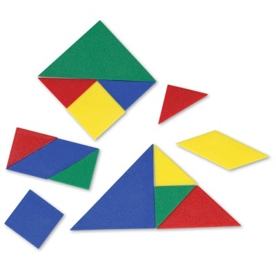 Conjunto de 30 Tangram de 6 Cores