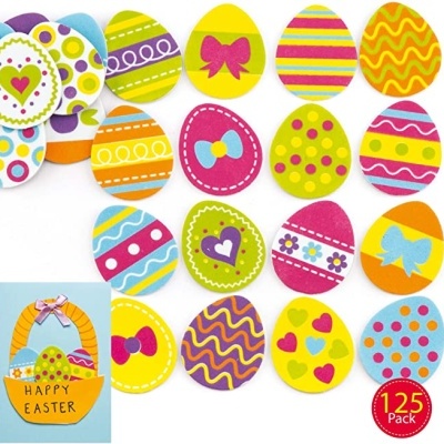 Easter Egg Foam Stickers - Pack de 125