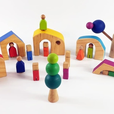 Pack Casas + Família 12 Nanis + Árvores