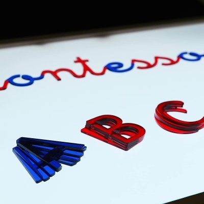 Alfabeto Montessori Letras Maiúsculas Translúcidas (165) - R-CRE@