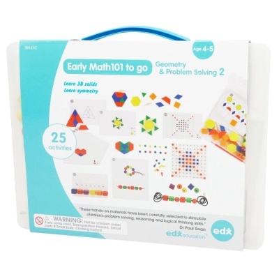 Kit educativo Early Math 101 to go Geometry & Problem Solving 2 para crianças 4-5 anos