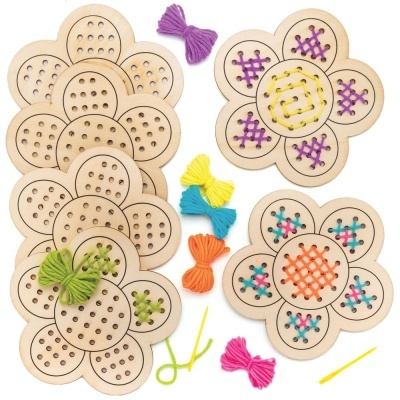 Flower wooden - Pack de 4