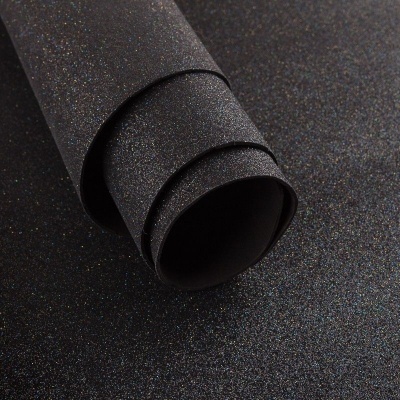 Folha preta brilhante com partículas refletoras