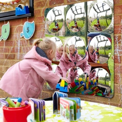 Painel de Espelho Convexo Gigante - nove cúpulas