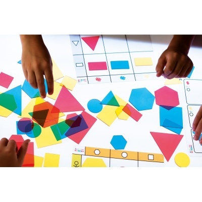 Kit de Atividades Blocos Lógicos - Mesa de Luz