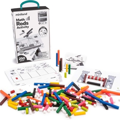 Barras Cuisenaire + atividades Miniland