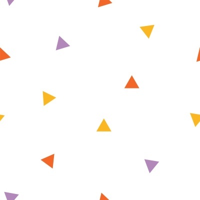Padrão repetido de triângulos coloridos sobre fundo branco