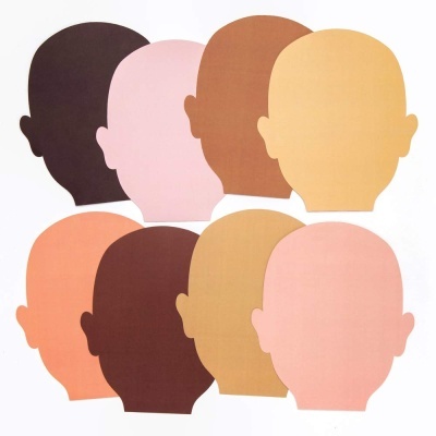 Pack de 56 - Skin Tone Face Cut-Outs