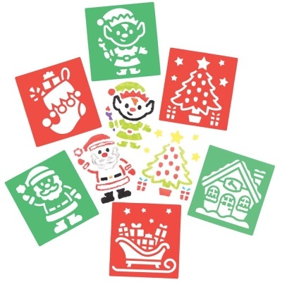 Pack de 8 Christmas Stencil