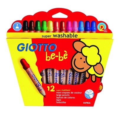 Caixa 12 Lápis Cor Jumbo Giotto Be-Be+ Afia Maxi