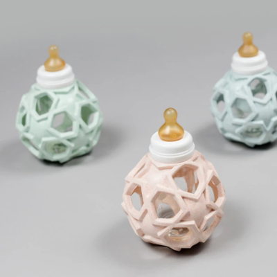 2 em 1 Biberão de vidro + bola de estrelas