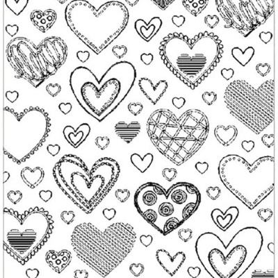 Molde de relevo 3D para impressões texturizadas de corações