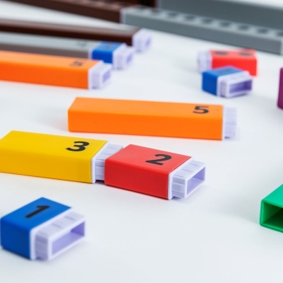 Conjunto Cuisenaire conetável  128 Peças Conjunto Cuisenaire conetável  128 Peças