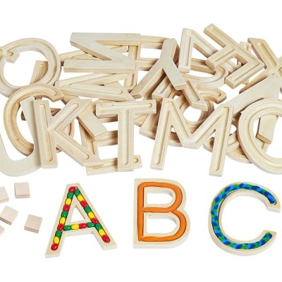 Letras Sensoriais de Madeira - Maiúsculas