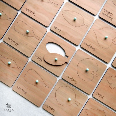 Inserções/ Stencils com formato de folhas