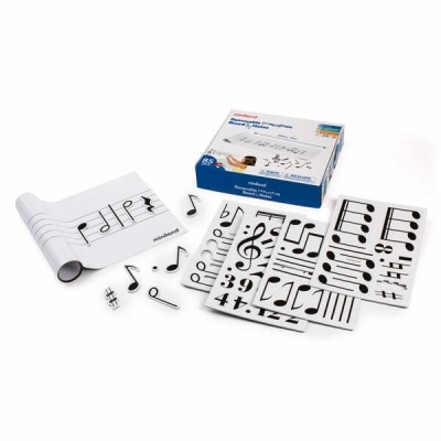 Painel magnético removível com pautas e notas musicais