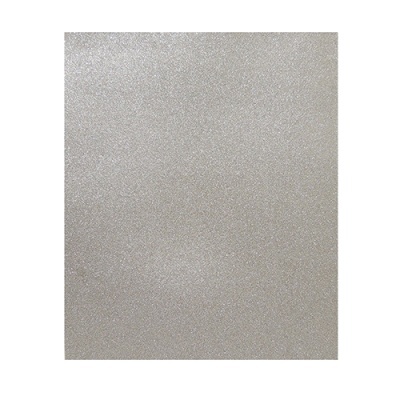 Folha de papel metalizado prateado com textura brilhante