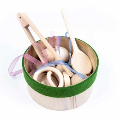 Cesta de tesouros naturais