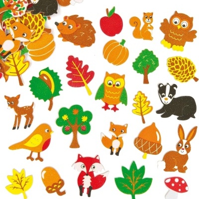 Pack de 100 Woodland Foam Stickers
