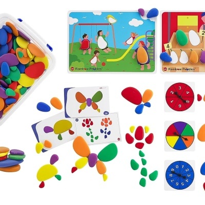 Conjunto para Sala de Aula Rainbow Pebbles