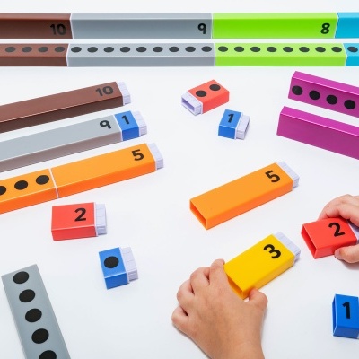 Conjunto Cuisenaire conetável  128 Peças Conjunto Cuisenaire conetável  128 Peças
