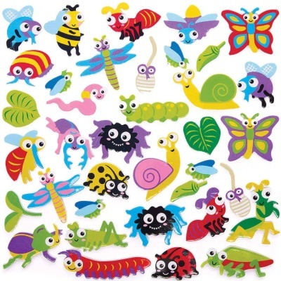 Pack de 200 Insect Bug Foam Sticker