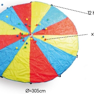 Paraquedas com bolas