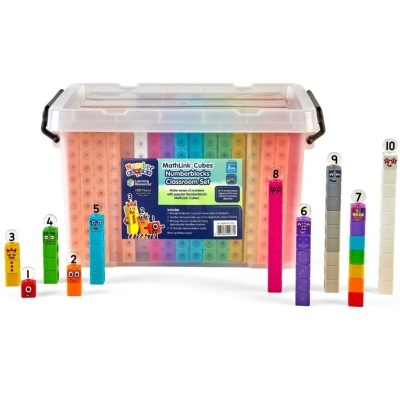 Conjunto educativo de blocos coloridos numerados MathLink Cubes Numberblocks