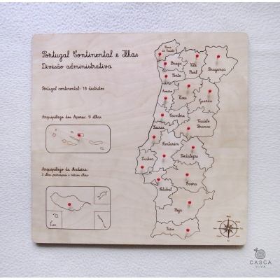 Portugal Continental e Ilhas - Divisão Administrativa