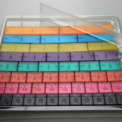 Conjunto Linear de Frações em 9 cores