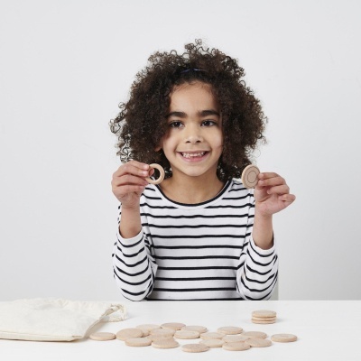 Conjunto Táctil de Tesouros de Madeira