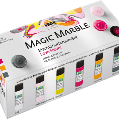 Kreul Magic Marble ? Conjunto de Cores para Marmoreio Love Neon