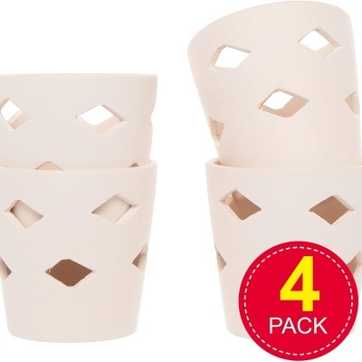 Porta velas de cerâmica