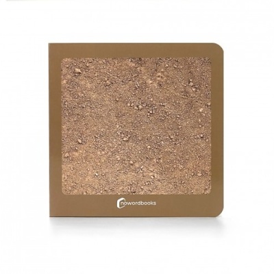 Capa de livro castanha com textura de terra e logótipo 'nowordbooks'