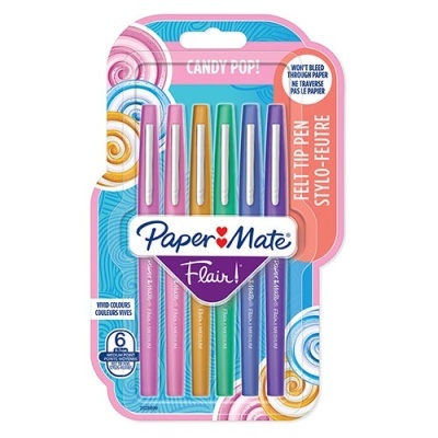 Marcadores Fibra Paper Mate Flair Candy