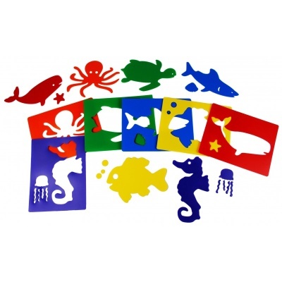 Stencil Translúcido Animais do mar