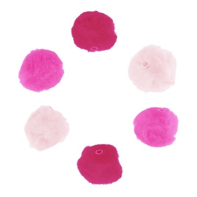 Pack 50 Pompons com tubo em três tons - várias cores