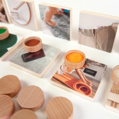 Jogo tátil de associação com imagens reais Jogo tátil de associação com imagens reais