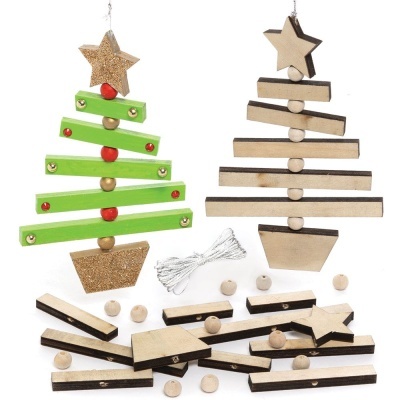 Kit Christmas Tree Wooden - pack de 3