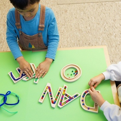 Letras Sensoriais de Madeira - Maiúsculas