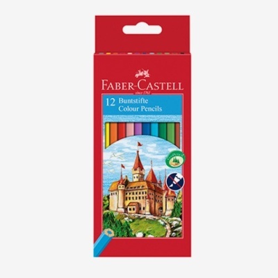 Caixa 12 lápis cor longos Faber-Castell Eco Hexagonal