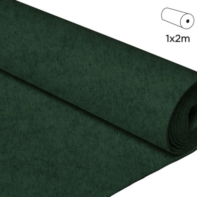 Rolo de feltro verde escuro com dimensões 1x2m