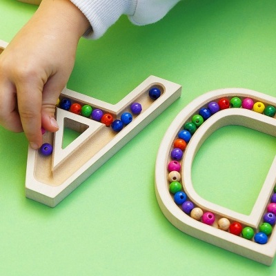 Letras Sensoriais de Madeira - Maiúsculas