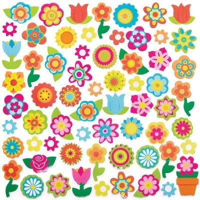 Flower Foam Stickers - Pack de 200